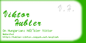 viktor hubler business card